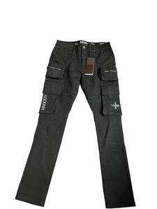 Men’s black IAM slim fit Cargo jeans