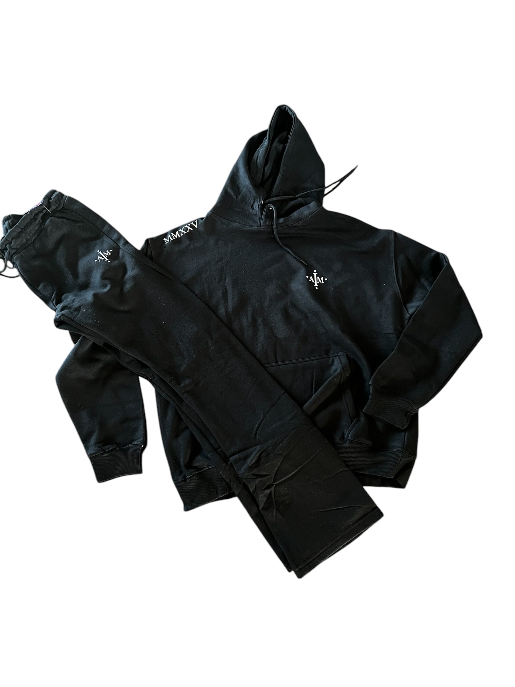 Men’s Med I AM Black Flare Sweatsuit