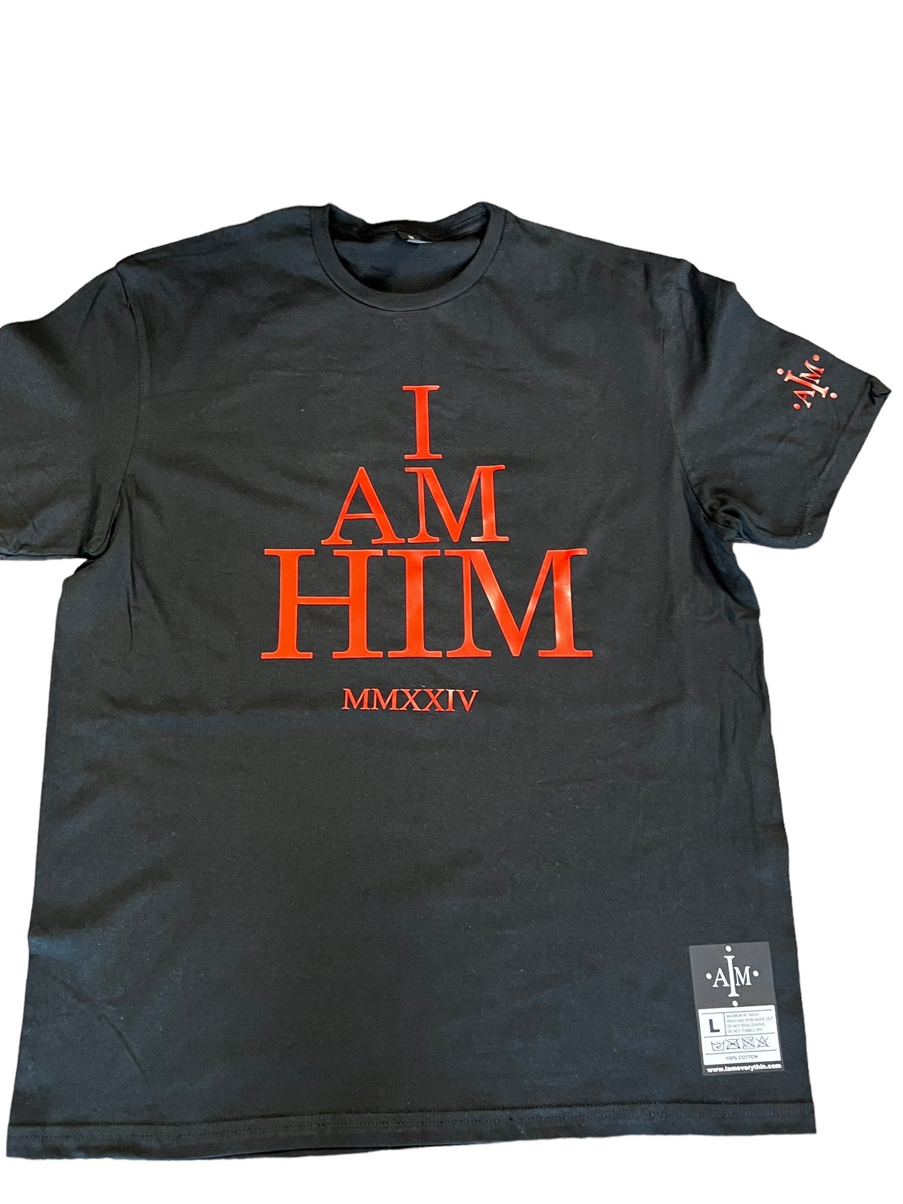 Black and red IAM HIM TSHIRT