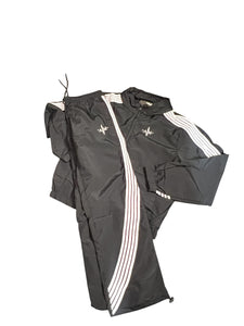 Men’s  IAM Black and white striped tracksuit size Large